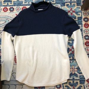 Color Block Mockneck Sweater